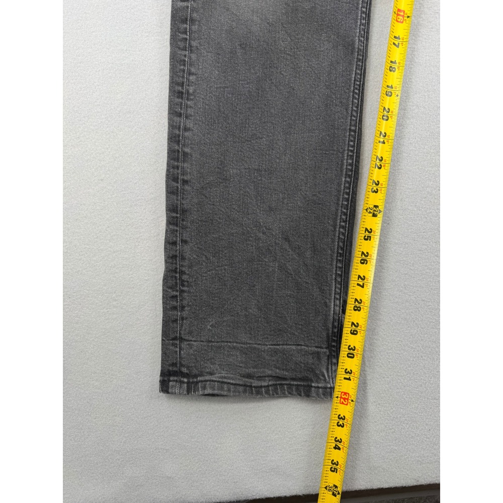 Levis 505 Regular Fit Jeans Mens 36x34 (36x32) Faded Black Straight Leg Denim - Picture 7 of 12
